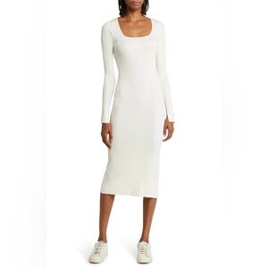 Ribbed Long Sleeve Sweater Dress